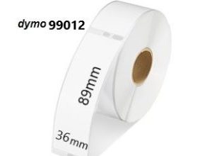 גליל מדבקות נייר תואם 99012 למדפסת DYMO 450/4XL דימו 36x89 מ"מ