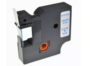 סרט תואם DYMO 43613 דימו 6מ"מ / 7מ' שחור על רקע לבן