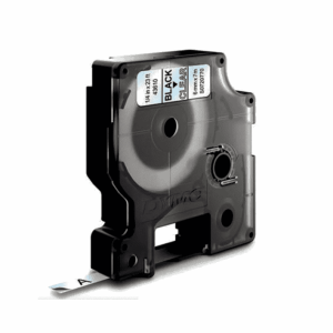 סרט תואם DYMO 43610 דיימו 6מ"מ /7מ' שחור על רקע שקוף