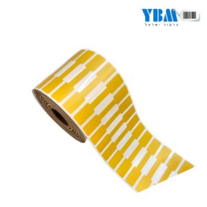 מדבקה פרפר פוליפרופילן תרמי זהב 65/11ממ 2,000 בגליל