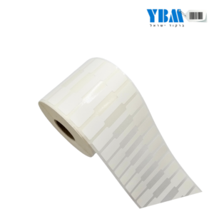 מדבקה פרפר פוליפרופילן תרמי לבן 65/11ממ 2,000 בגליל