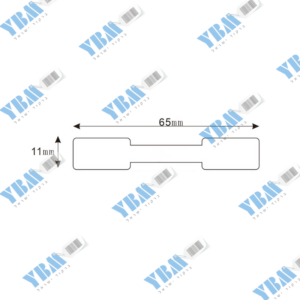 מדבקה פרפר פוליפרופילן תרמי זהב 65/11ממ 2,000 בגליל