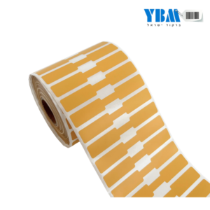 מדבקה פרפר פוליפרופילן תרמי זהב 75/11ממ 2,000 בגליל