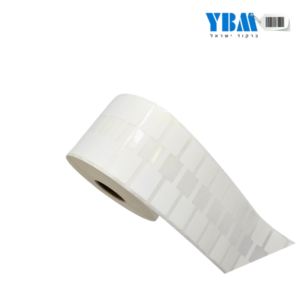 מדבקה פרפר פוליפרופילן תרמי  לבן 56/14ממ 2,000 בגליל