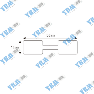 מדבקה פרפר פוליפרופילן תרמי  זהב 56/14ממ 2,000 בגליל