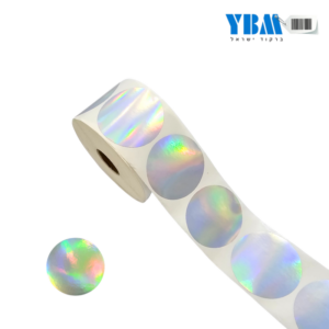 מדבקה עגולה פוליפרופילן תרמי כסף קשת  50ממ 1,000 בגליל