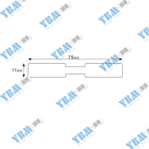 מדבקה פרפר פוליפרופילן תרמי זהב 75/11ממ 2,000 בגליל