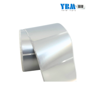 מדבקה פוליפרופילן כסף מט  70/50ממ 1,000 בגליל