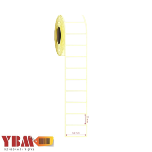 מדבקה תרמי לא מוגן 50X25 ממ