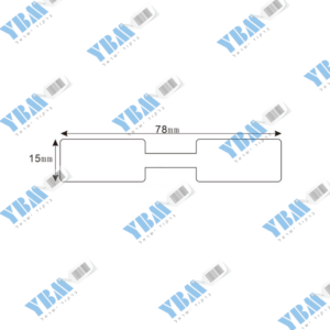 מדבקה פרפר פוליפרופילן תרמי זהב 78/15ממ 2,000 בגליל