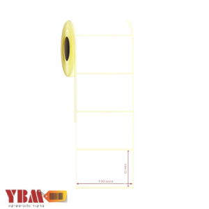 מדבקה תרמי מוגן 100X65 ממ דבק קל להסרה