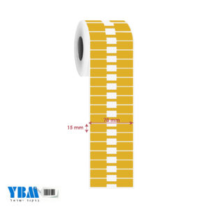 מדבקה פרפר פוליפרופילן תרמי זהב 78/15ממ 2,000 בגליל